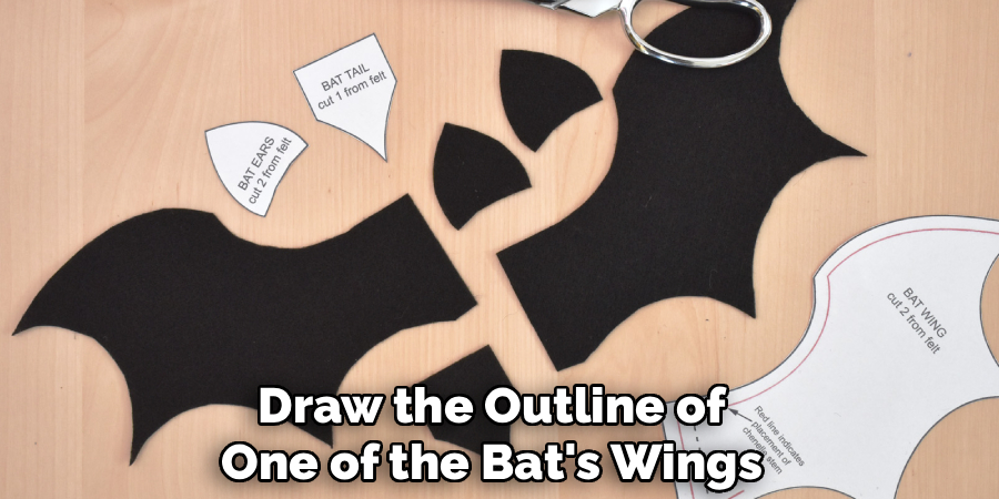 Draw the Outline of One of the Bat's Wings