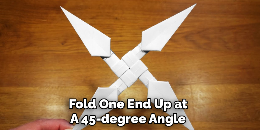 Fold One End Up at a 45-degree Angle