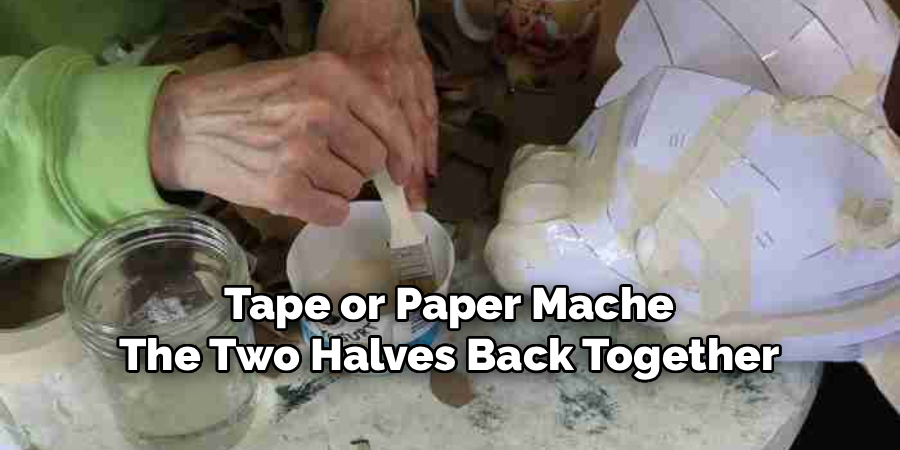 Tape or Paper Mache
The Two Halves Back Together